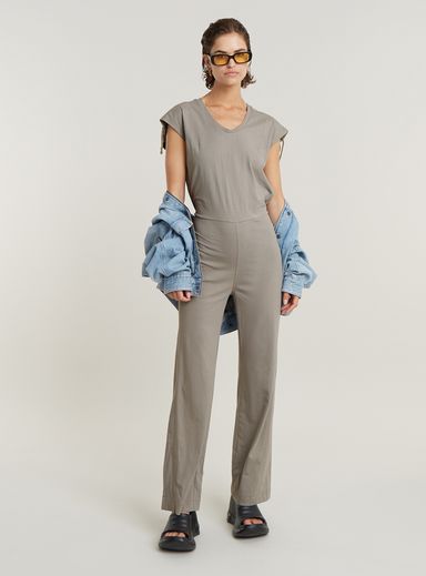 Riveted Flared Jumpsuit